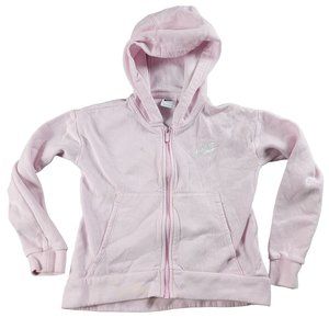 Nike Girls Medium Pink Sweater Full Zip Casual Outdoors Athletic School Warm